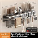Kitchen Knife Rack Multi-functional Punch-free