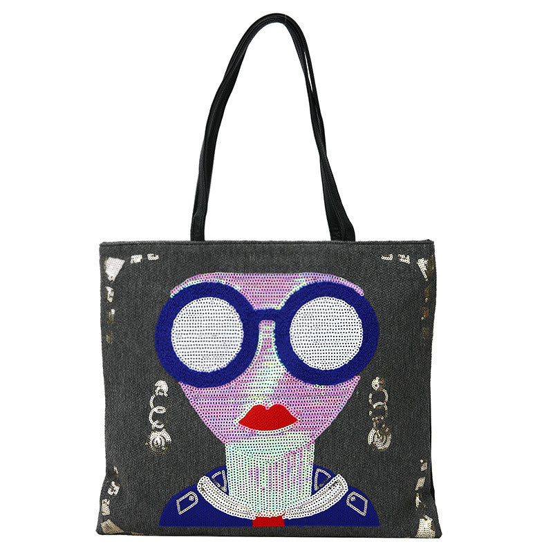 Trendy Personality Sequined Cartoon Sunglasses